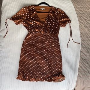 Brand new rust satin dress